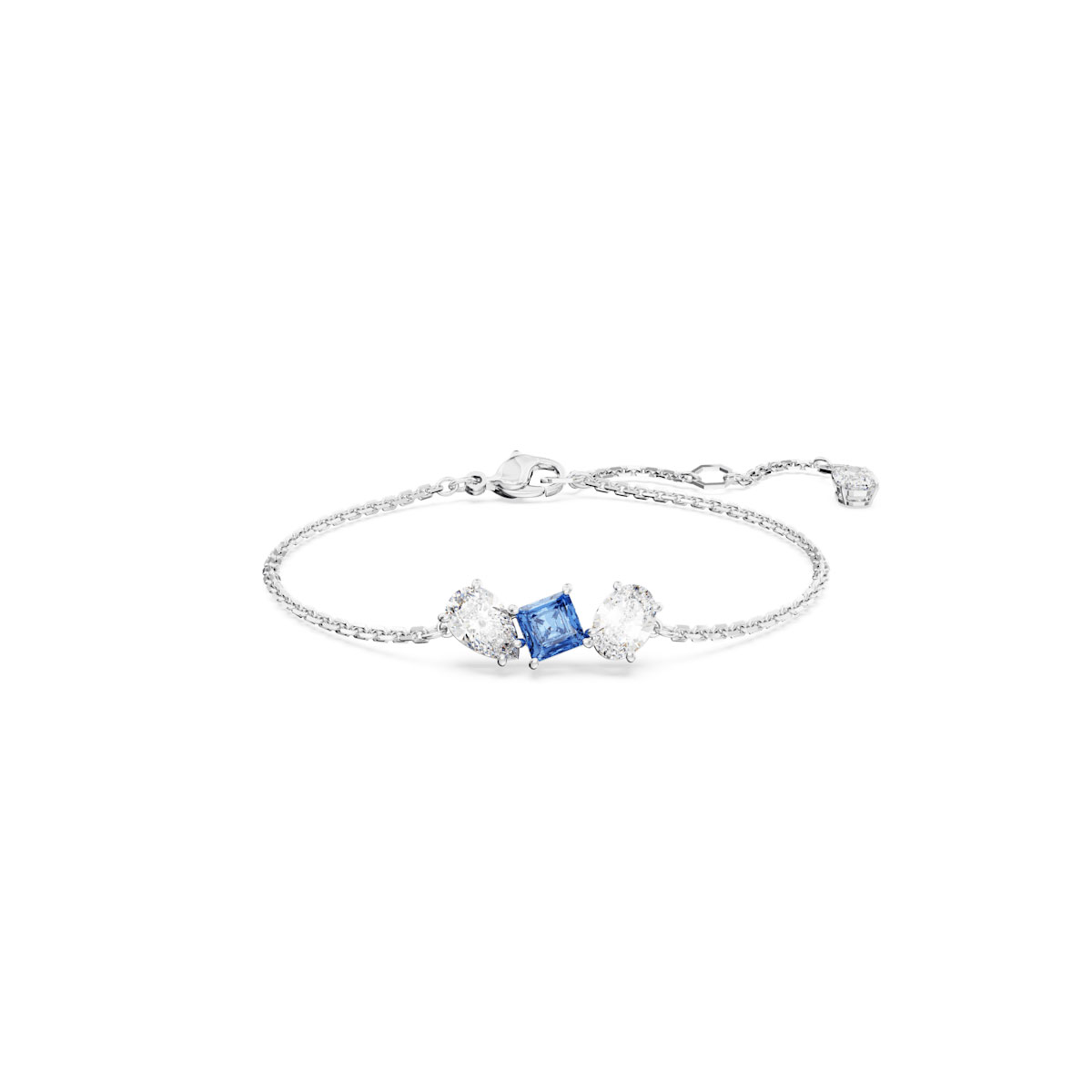 Swarovski Mesmera bracelet, Mixed cuts, Blue, Rhodium